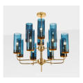 Contemporary dining room brass luxury copper lighting gold glass pendant lamp chandelier